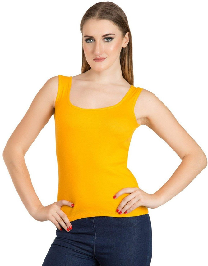 yellow spaghetti top