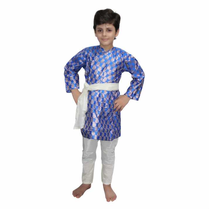 Kaku Fancy Dresses Indian State Gujrati Dance Costume For Kids Navratri Garba Dance Costume For Boys Blue 7 8 Years Kids Costume Wear Price In India Buy Kaku Fancy Dresses Indian