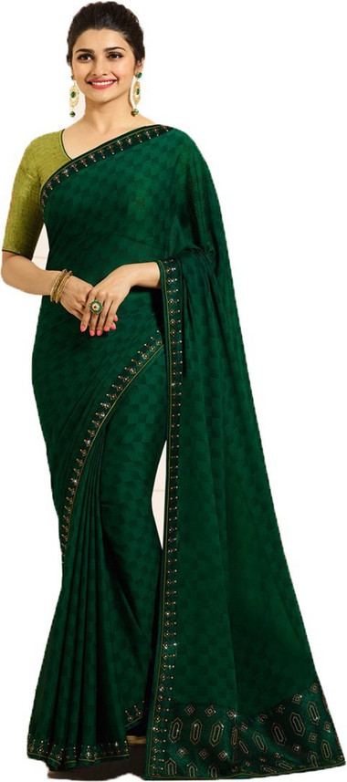 Bollywood Silk Blend Green Sarees 