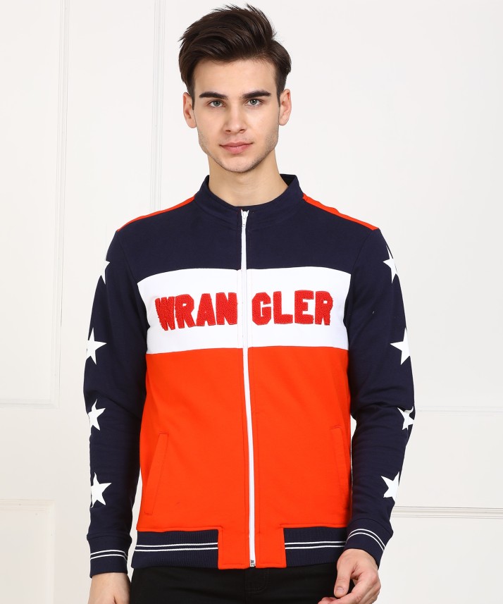 wrangler full sleeve solid men's sweatshirt