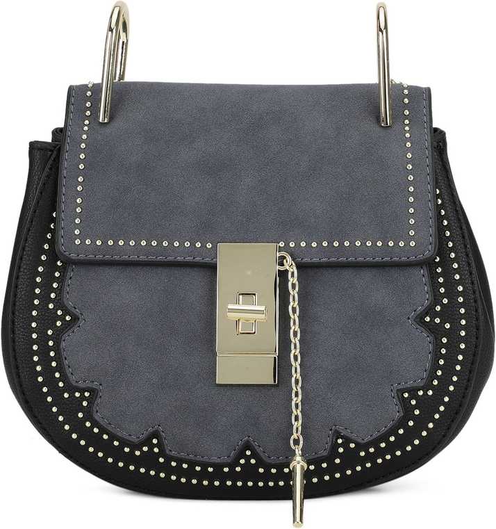 United Colors Of Benetton Black Grey Sling Bag 901 Price In India Flipkart Com