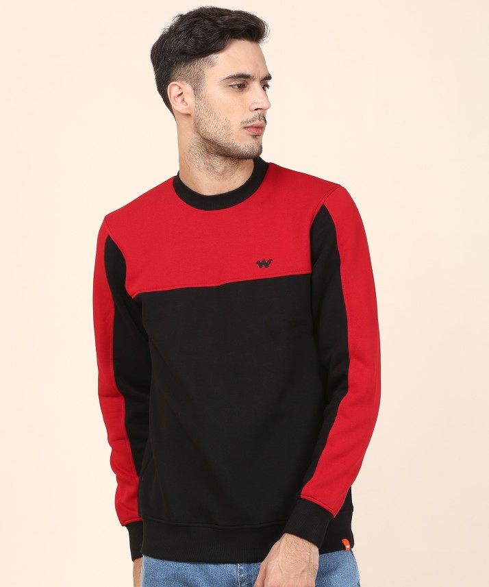 wildcraft full sleeve solid men's sweatshirt