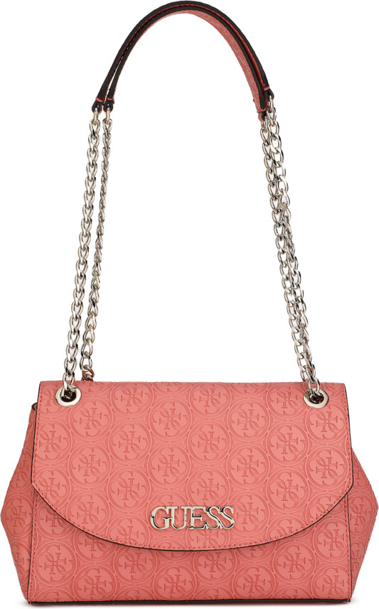 guess pink sling bag
