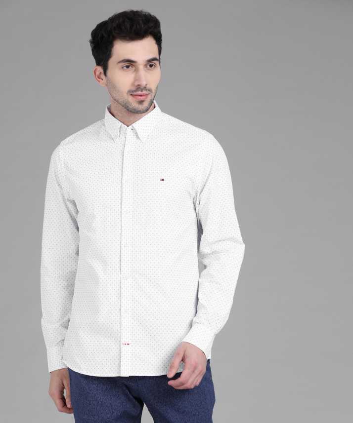TOMMY HILFIGER Men Casual - Buy TOMMY Men Checkered Casual White Shirt Online at Best Prices in India | Flipkart.com