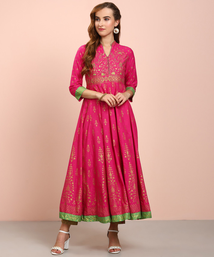 BIBA Women Printed Anarkali Kurta - Buy 