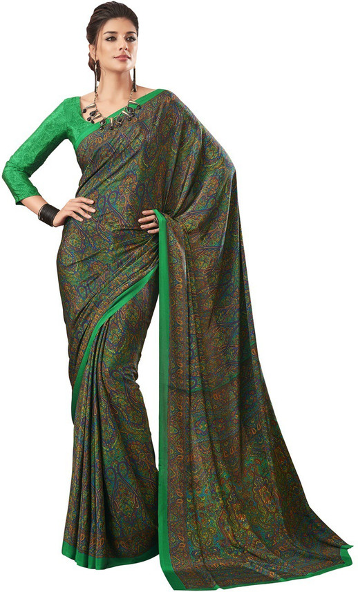 Buy AJS Printed Sungudi Crepe 