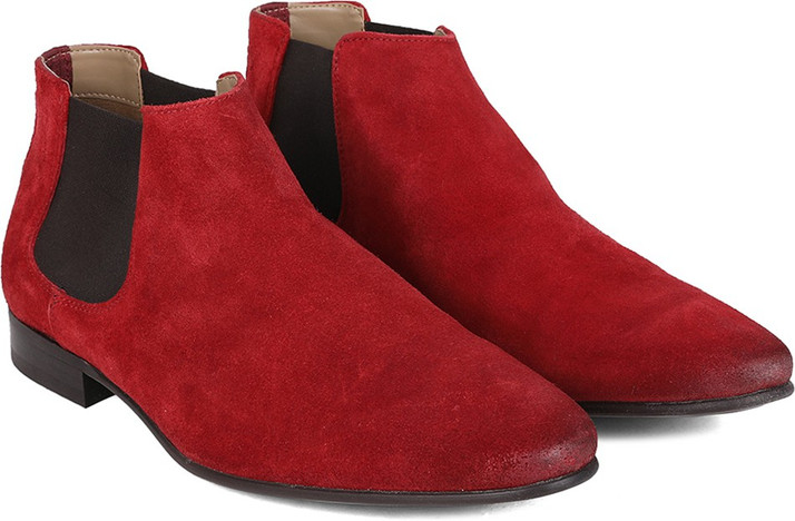 red aldo boots