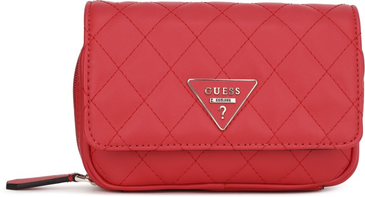 guess red sling bag