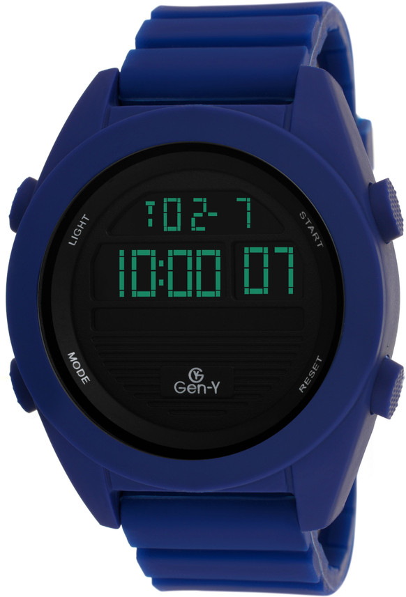 navy blue digital watch