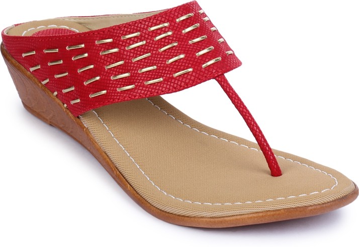 red and gold wedges