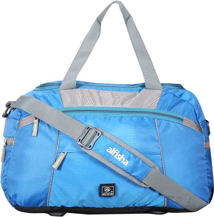 Alfisha Climate Proof Mountain Hiking Trekking Campaign Bag Backpack Rucksack Luggage Travel Duffle Bags Travel Duffel Bag Duffel Strolley Bags Sky Blue 7005 Small Travel Bag 19