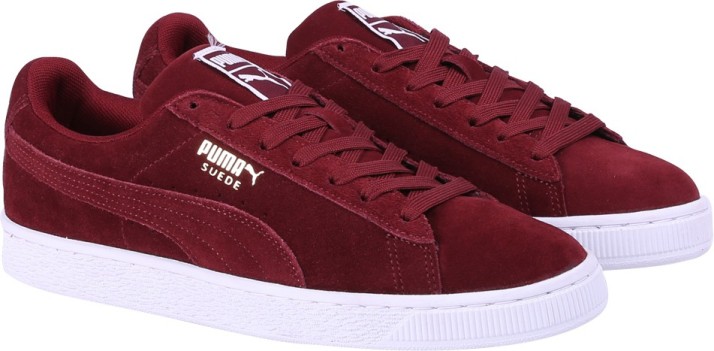 burgundy and gold pumas