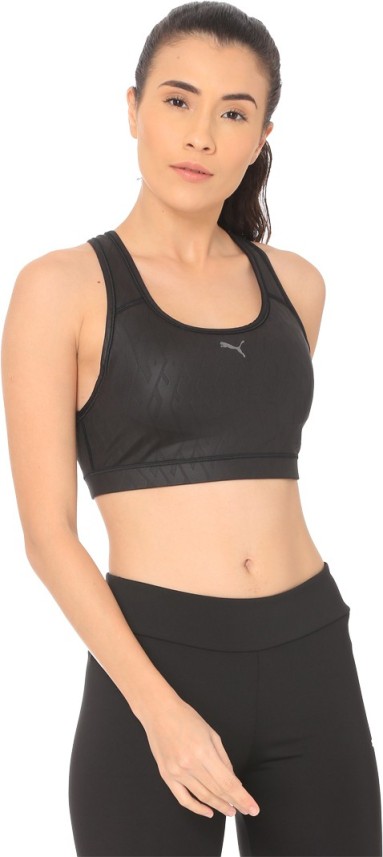 puma black sports bra