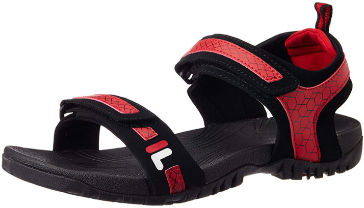 fila red sandals