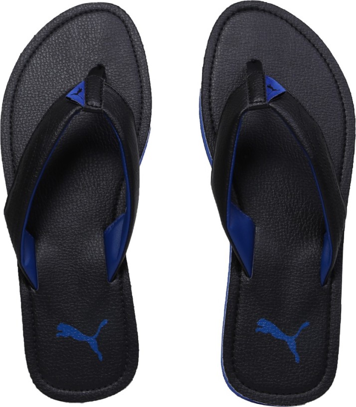 puma blue flip flops