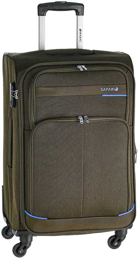 Safari Trolley Bag Expandable Check In Luggage 24 Inch Brown Price In India Flipkart Com