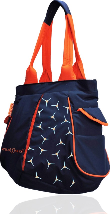 orange and blue bag