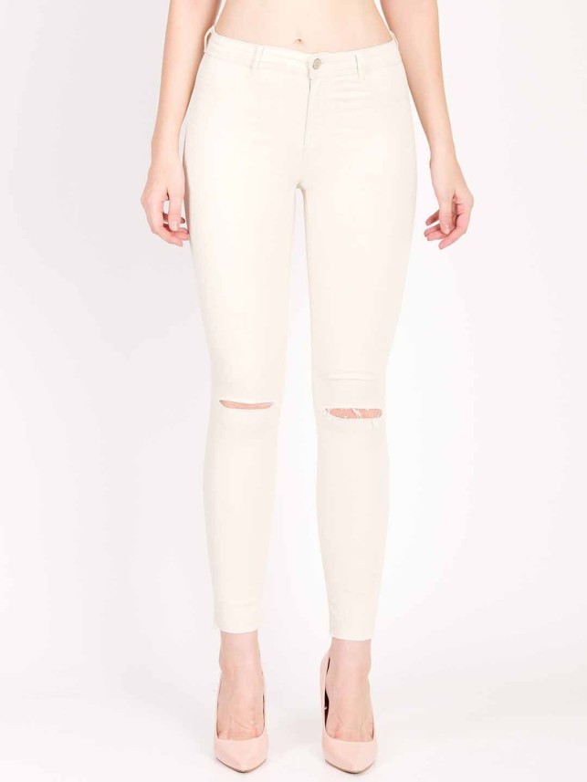 white jeans for ladies flipkart