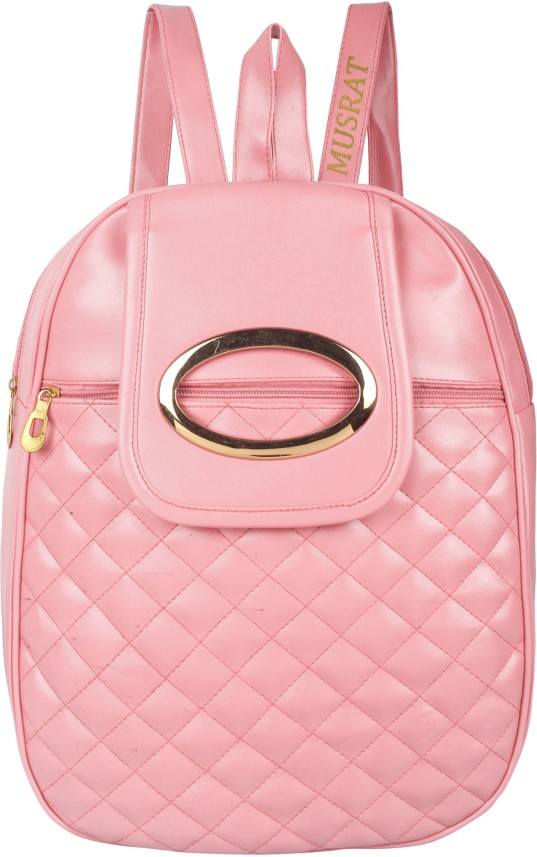 pink leather travel bag