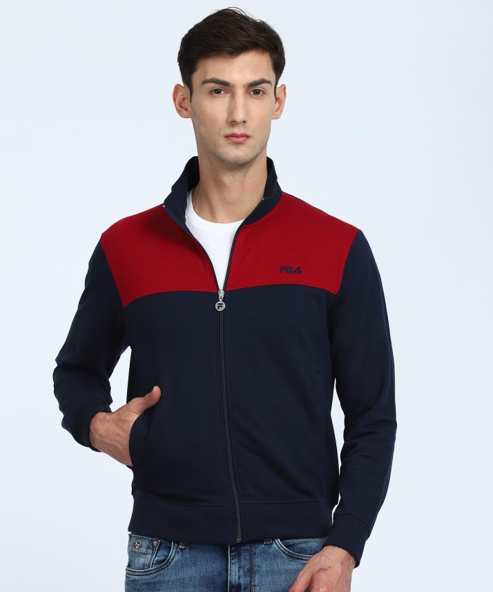 fila full sleeve solid men's sweatshirt