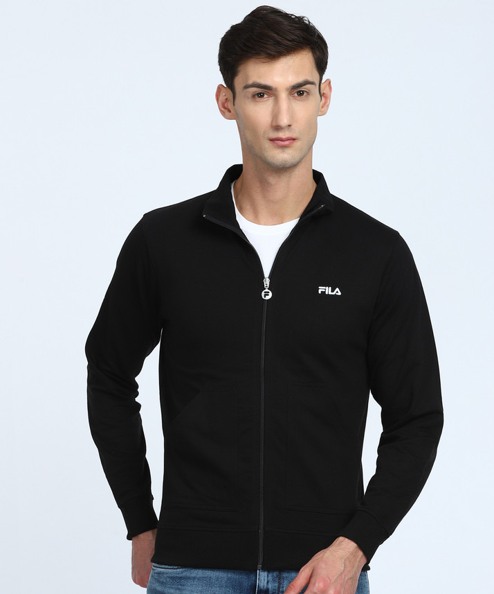 fila full sleeve solid men's sweatshirt