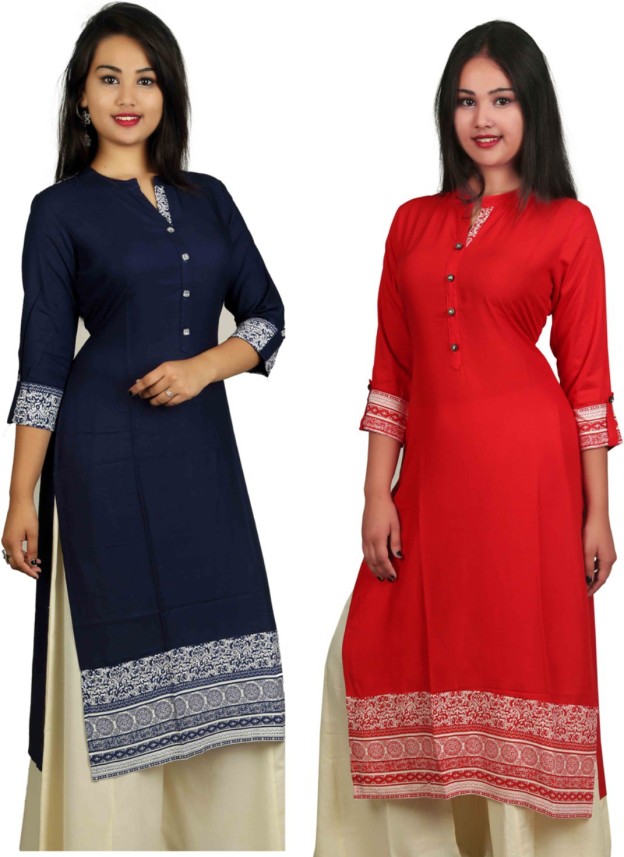 flipkart red colour kurti