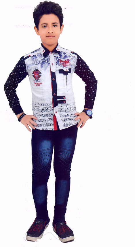 Hey Baby Boys Party(Festive) Shirt 
