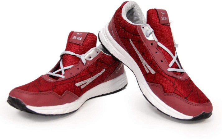 sega red running shoes