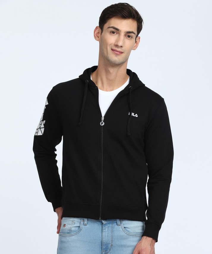 fila full sleeve solid men's sweatshirt