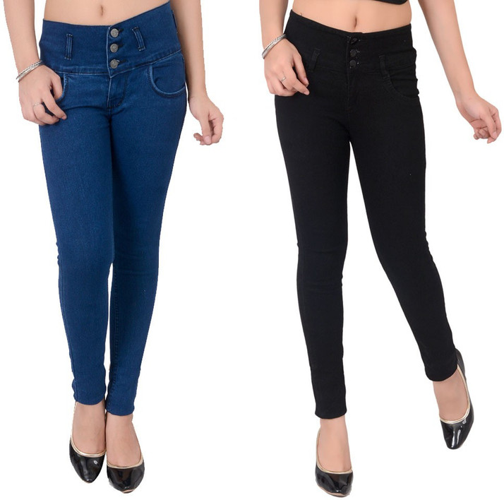 ROYAL STUFF Slim Women Blue, Black 