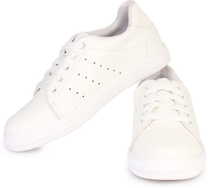 white colour sneakers shoes