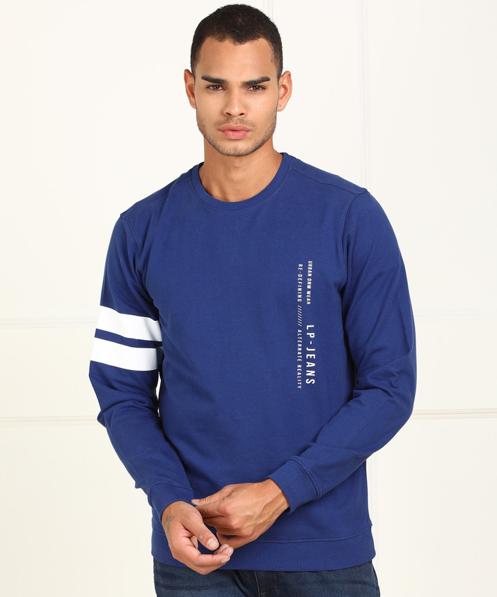 Sleeve Printed Men Sweatshirt 