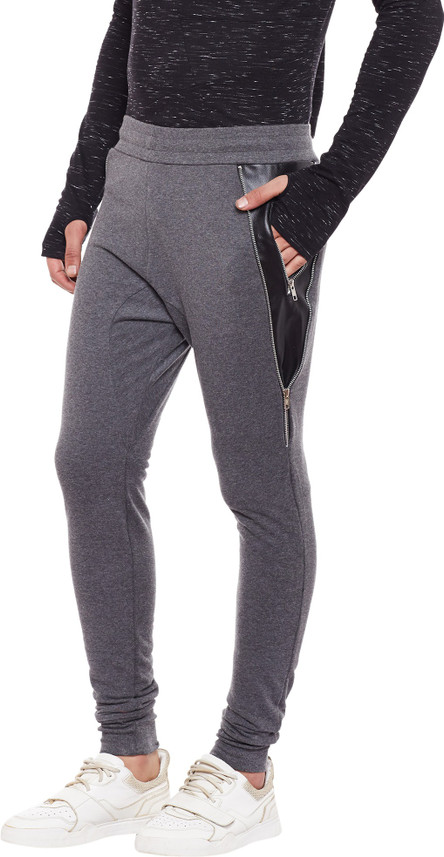 fugazee solid men's black track pants