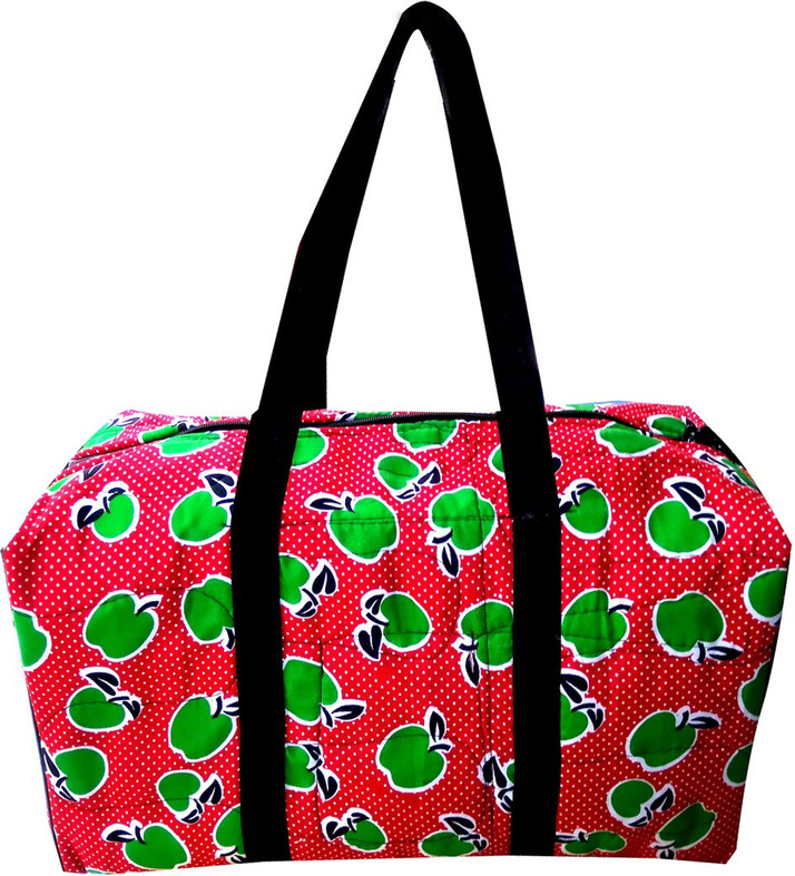 printed duffle bags