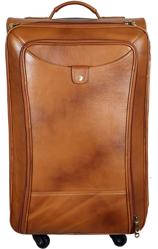 genuine leather trolley bags