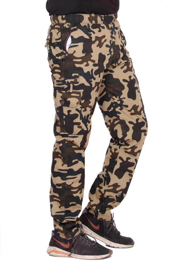 military print track pants