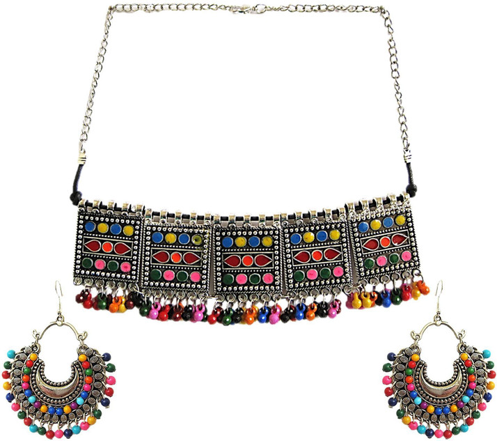 oxidised necklace flipkart