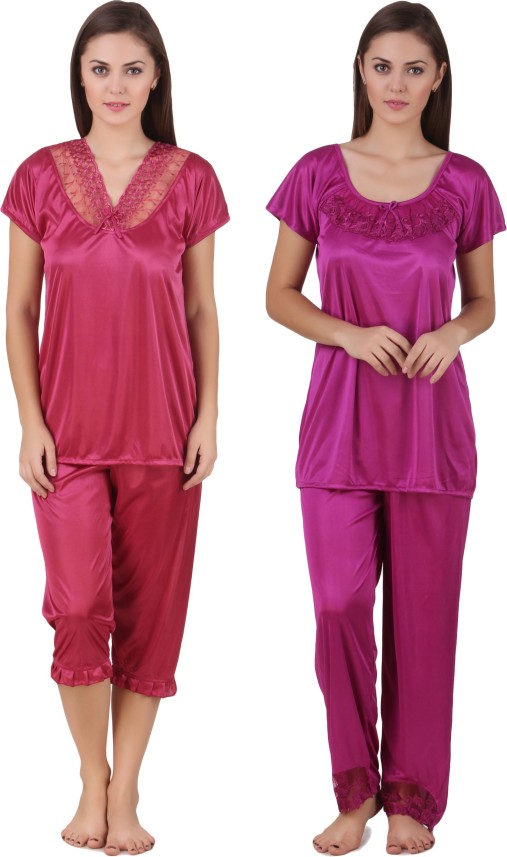 satin night suit flipkart