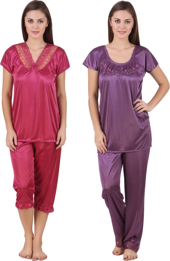 satin night suit flipkart