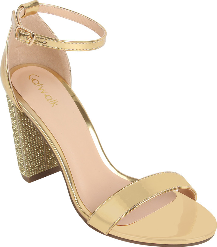 Catwalk Women Gold Heels - Buy Catwalk 
