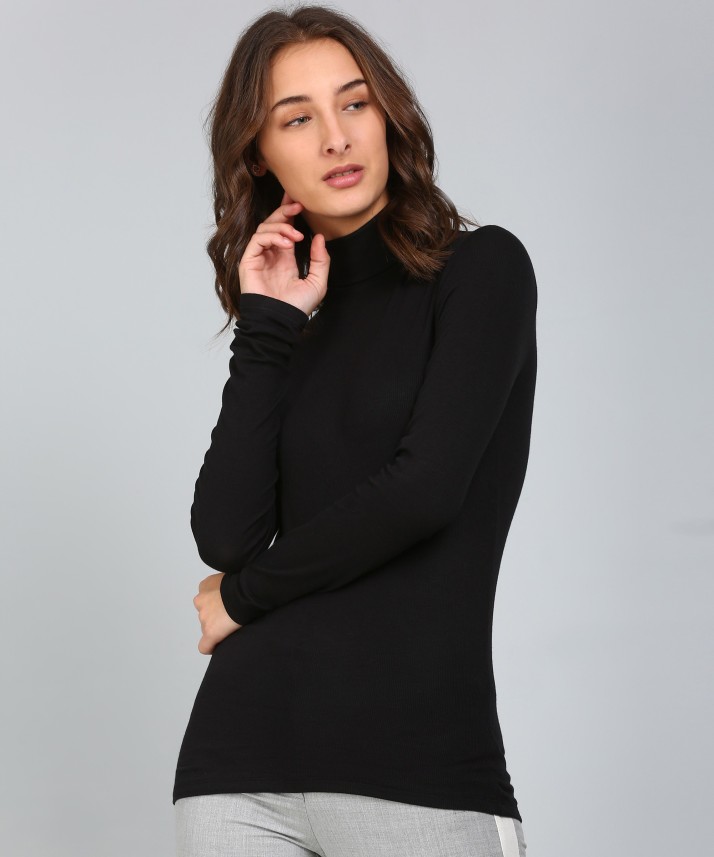 solid black turtleneck