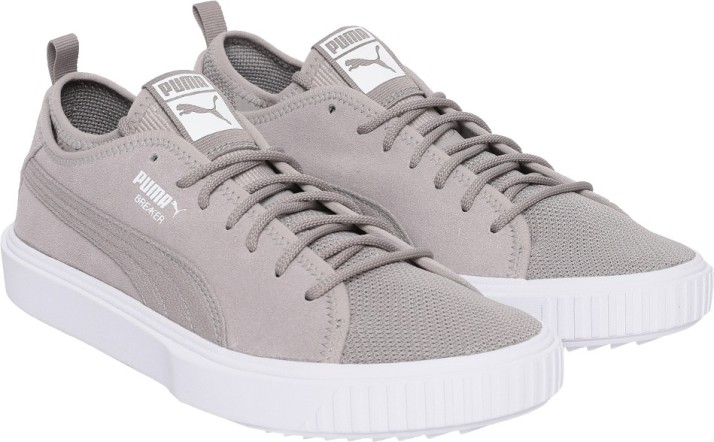 puma grey mesh sneakers
