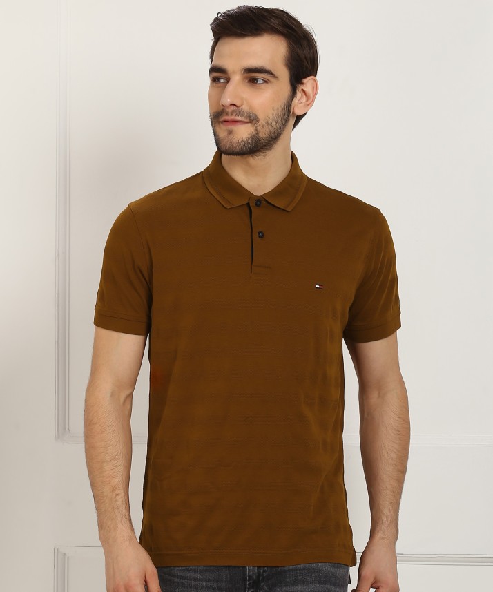 brown tommy hilfiger shirt