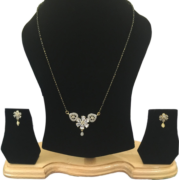 Diyofa Fashion Jewelry AD CZ Zircon Floral Design Pendant Set