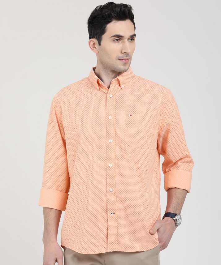 TOMMY HILFIGER Men Printed Casual Orange Shirt - Buy TOMMY HILFIGER Men Printed Casual Orange Shirt Online at Best in India | Flipkart.com