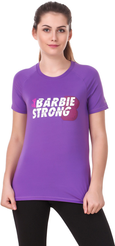 BARBIE Printed Women Round Neck Purple 