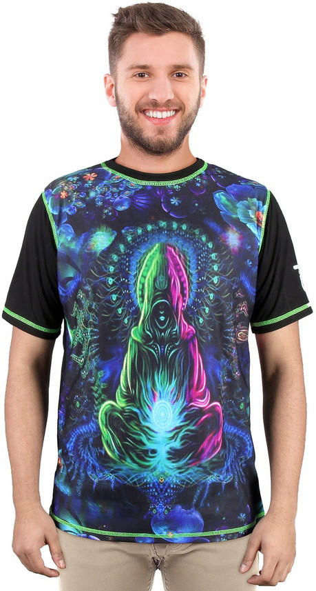 Men Round Neck Multicolor T-Shirt 