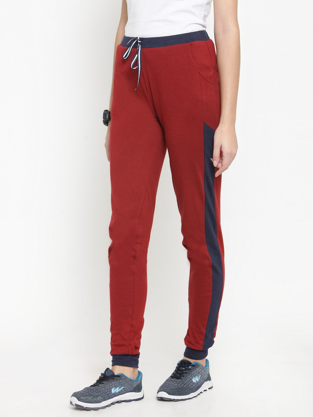 maroon track pants womens