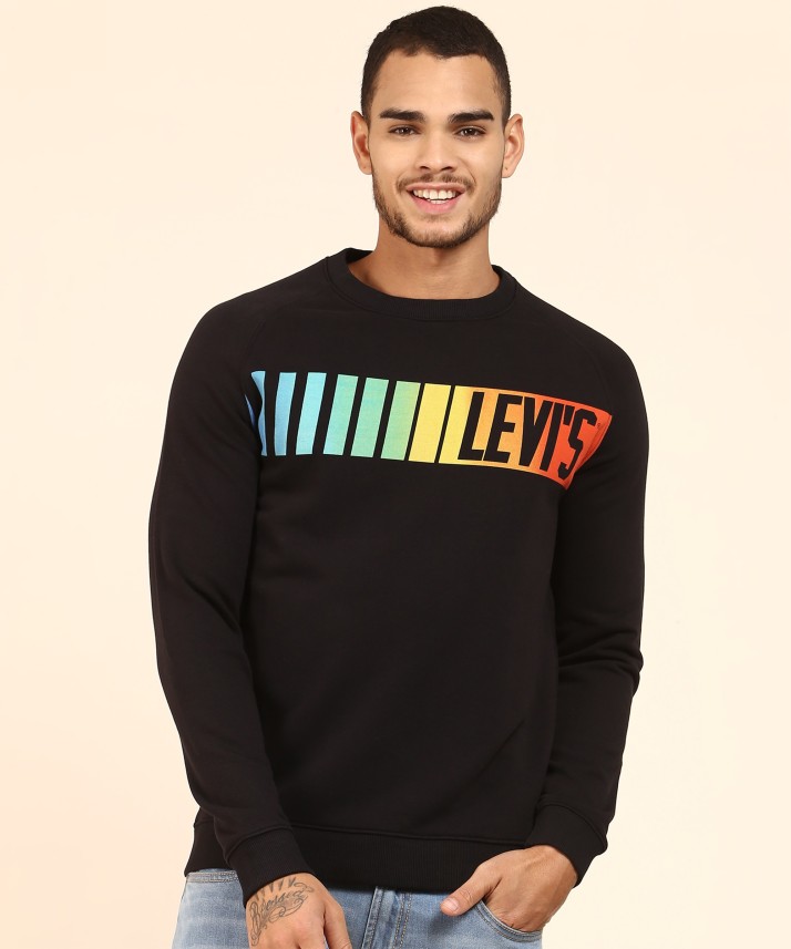 levi's full sleeve printed men's sweatshirt