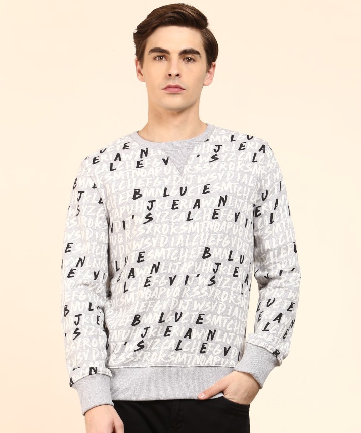 levi's full sleeve printed men's sweatshirt